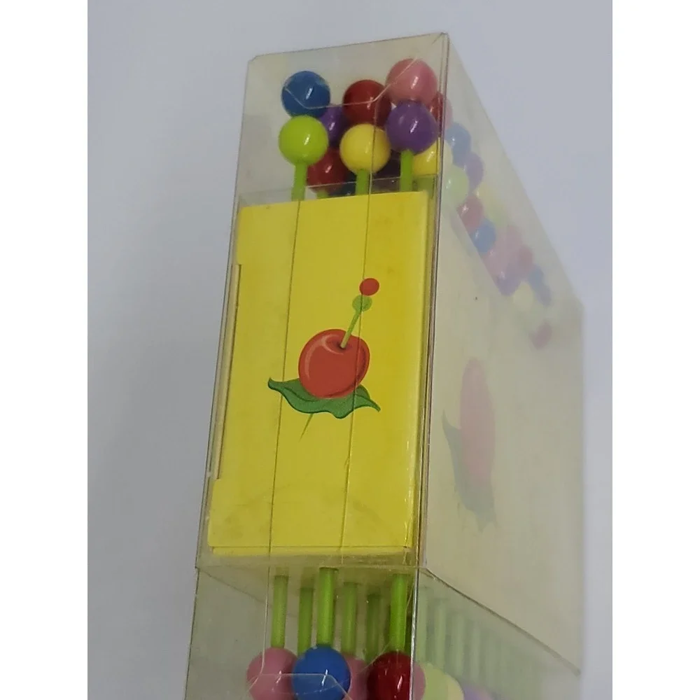 Colorful Cocktail Party Picks Beaded Charcuterie Hors Doeuvres Bends Holder 60ct